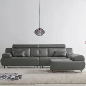 아트박스/보루네오 엘리브 센트 4인용 통가죽 소파 4컬러 (스툴포함) ss004