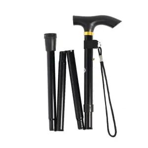 나은상점 등산지팡이 탑워크 접이식 노인지팡이 블랙