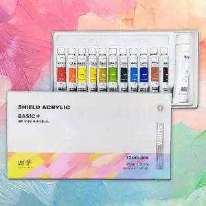 쉴드 베이직 플러스 아크릴 물감 7.5ml 12색