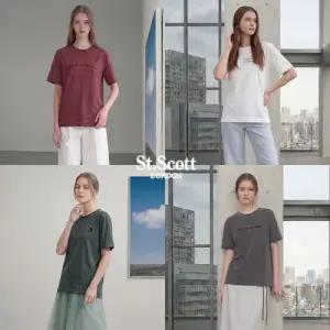 [St.Scott] 세인트 26SS 니들워크 피그먼트 다잉 코튼 100 티셔츠 4종(여)