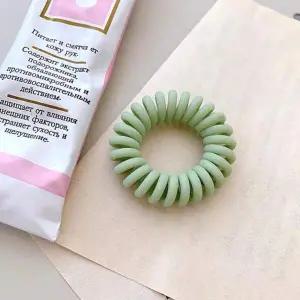 헤어끈 전화선 무광 파스텔 스프링 라이트 그린