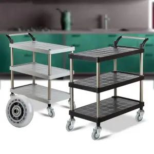 플라스틱 PP 3단 특대 무소음바퀴 이동식카트 트레이 이동식트레이