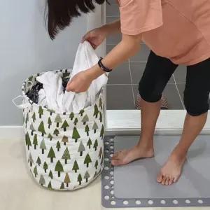 고퀄리티   패브릭 장난감 린넨 정리함 빨래 보관함 인형 바스켓 바구니 소나무