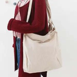 쿨샵 부드러운 코듀로이 사각 쇼퍼백 캐주얼 숄더백