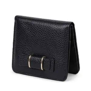 가죽 여성 카드 현급 명함 수납 반지갑 네이비 지갑 여성캐주얼지갑 반지갑선물