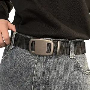 패션 혁띠 남녀공용 카고 벨트 자동버클 허리띠 혁대 밴딩벨트 남자청바지벨트 학생벨트
