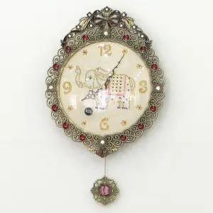 데일리데코 물방울 코끼리 추 벽시계