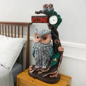 데일리데코 헬로 부엉이 장식 탁상 시계