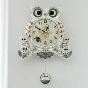 데일리데코 레인 로얄 부엉이 추 벽시계
