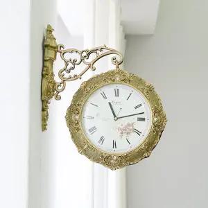 데일리데코 베버라 엔틱 양면 벽시계