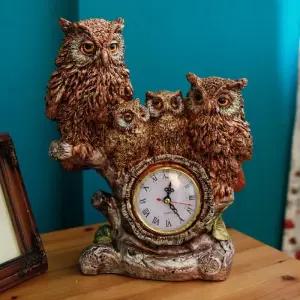 데일리데코 로카 부엉이 탁상 시계-대
