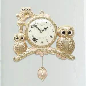 데일리데코 로얄 토머 부엉이 초무소음 추 벽시계