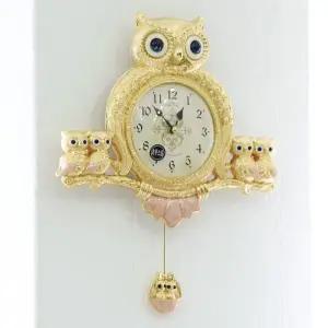 데일리데코 오로쿠 로얄 부엉이 무소음 추 벽시계