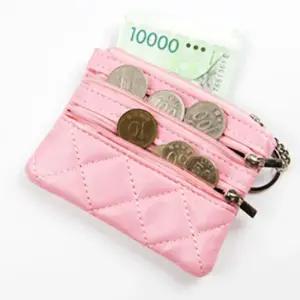 여행용 동전주머니 3포켓 현찰 카드 파우치 핑크 동전지갑 동전주머니 여행지갑