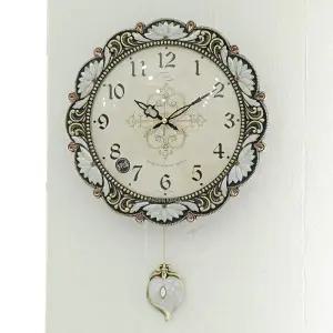 데일리데코 헬더 엔틱 무소음 추 벽시계