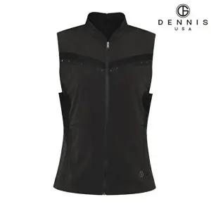 [데니스골프]데니스골프 여성 뒷판 플리츠 베스트 메쉬 스터디 장식_NAOSLVT254