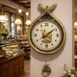 데일리데코 코뚜레 돼지편자 주물 무소음 추벽시계