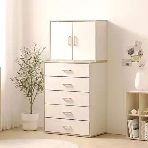 라벨라F 유너아 5단 서랍장 도어 상부장 세트 800