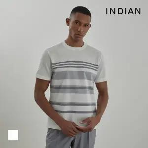 [INDIAN] 스트라이프 라운드 반팔 티셔츠_MIUAS5M3361