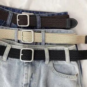 남녀공용 무타공 스판밴딩 캔버스 부드러운 편한 벨트 여성벨트 남성벨트 버클