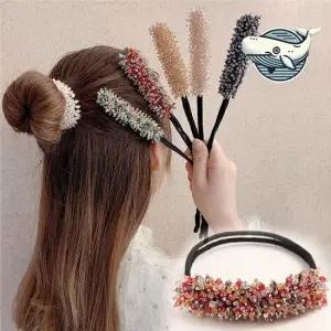 여신머리 큐빅 헤어밴드 고급스러운 올림머리 와이어머리끈 올림머리끈 올림머리핀
