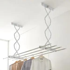 빨래건조대봉 천장 빨래건조대 3단 천청형 빨래걸이 125cm/베란다