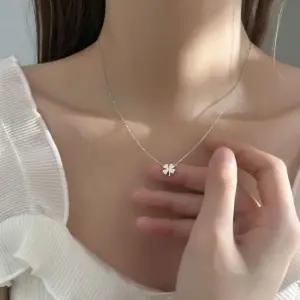 여자은목걸이 여자 실버 925 은 네잎 클로버 큐빅 목걸이 주얼리