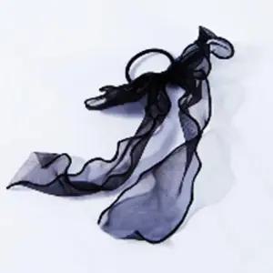 리본 머리끈 04오간자리본-핑크 삔 유광 숱많은 메탈 실버 무광 숱많은 올림머리 반묶음