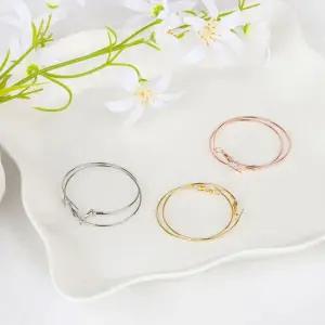 시후주얼리 기본 심플 가는 큰 링 귀걸이 EC462E 로즈골드귀걸이 얇은링귀걸이 큰링