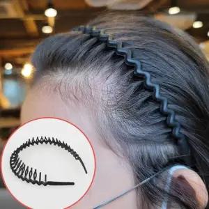 빗살 머리띠 검정 꼬임 얇은 남자 잡화 로맨틱스타일 가을 얇은