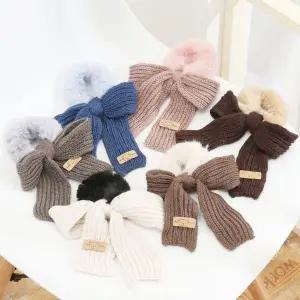 [콩심팥심]겨울 니트 리본 헤어슈슈
