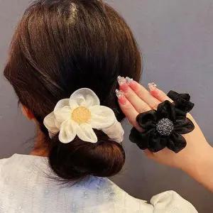 [콩심팥심]헤어 머리끈 편한 반짝꽃 펄소재