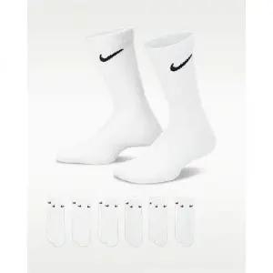 나이키 에브리데이 키즈 쿠션 크루 삭스(6켤레) - 화이트블랙 SX6910-100 421913