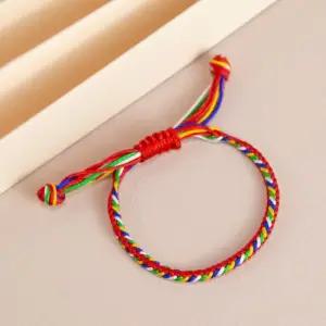 오색팔찌 매듭 행운 재물 소원팔찌 오색실 오색팔찌 소원팔찌 매듭공예 액운팔찌