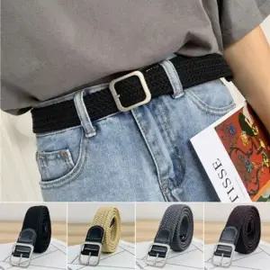 여성 남성 캔버스 허리띠 학생 신축성 무타공벨트 패브릭벨트 캔버스벨트 캐주얼벨트