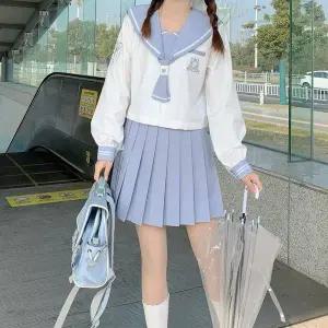 TBZ 화이트라인 큐티바니 그레이블루 마린 세라복 긴팔