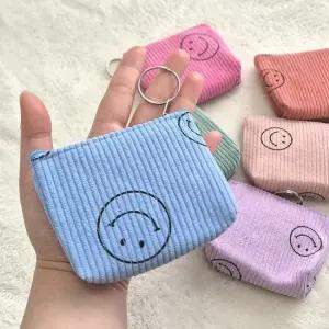 귀여운 스마일 지퍼 반지갑 키링 동전지갑 학생 지갑 해리네점빵 미니지갑 레트로 빈티지