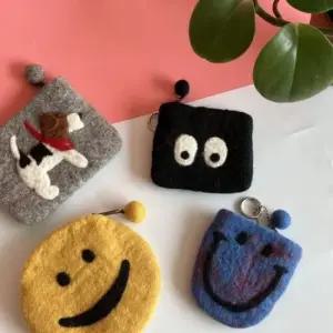 울 펠트 파우치 미니 가방 동전 지갑 미니파우치 동전파우치 동전지갑 울펠트