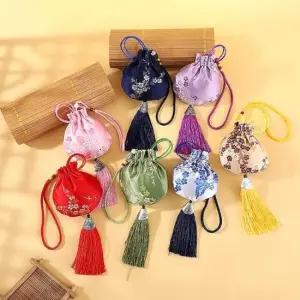 꽃자수 복주머니 전통 기념품 답례품 선물포장 구디백 설날 명절 새해 선물 복주머니