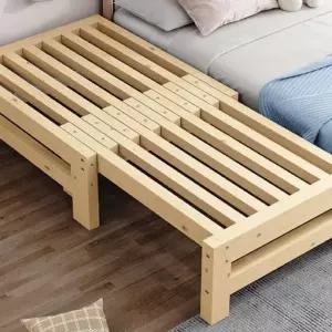 원목침대프레임 접이식 자취방 공간활용 평상 원룸 침대틀