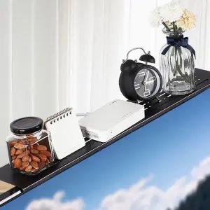 TV거치대 소 셋탑모니터트레이 받침대수납 위선반다이