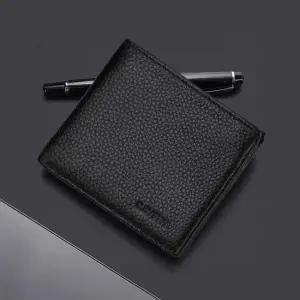 남자 반지갑 40대 중년선물 지퍼있는 비건레더 중지갑 2컬러 남성반지갑 남자지갑반지갑