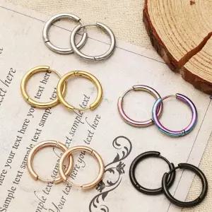 써지컬 스틸 링귀걸이 한쪽 패션 남자 여자 귀걸이 써지컬스틸 링귀걸이 써지컬귀걸이