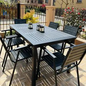 플라스틱 야외 테이블 테라스 식탁 세트 가구 탁자 편의점