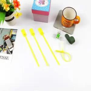 세로형 노랑 네임택 50P 이름표 메모 케이블타이