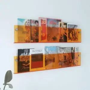 [SBD] 무타공 벽 투명옐로우 인테리어 선반 장식 아크릴 벽선반 1000mm