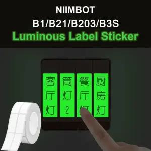 Niimbot B1/B21/B3S/B203 야광 라벨 스티커 자체 접착 어둠 속에서 빛나는