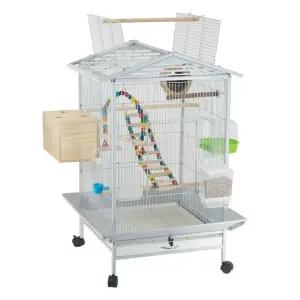 이동식 앵무새 케이지 새장 바퀴 둥지 사육장 아크릴 놀이터