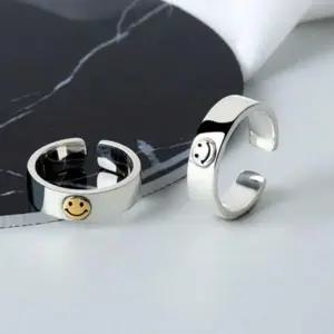 [라일리쥬얼리] Rly 스마일 실버반지 심플우정 커플링 실버오픈반지 s