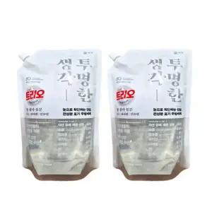 투명한 생각 주방세제 리필 1L 2개